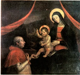 Alessandro VI in Ginocchio davanti alla Madonna